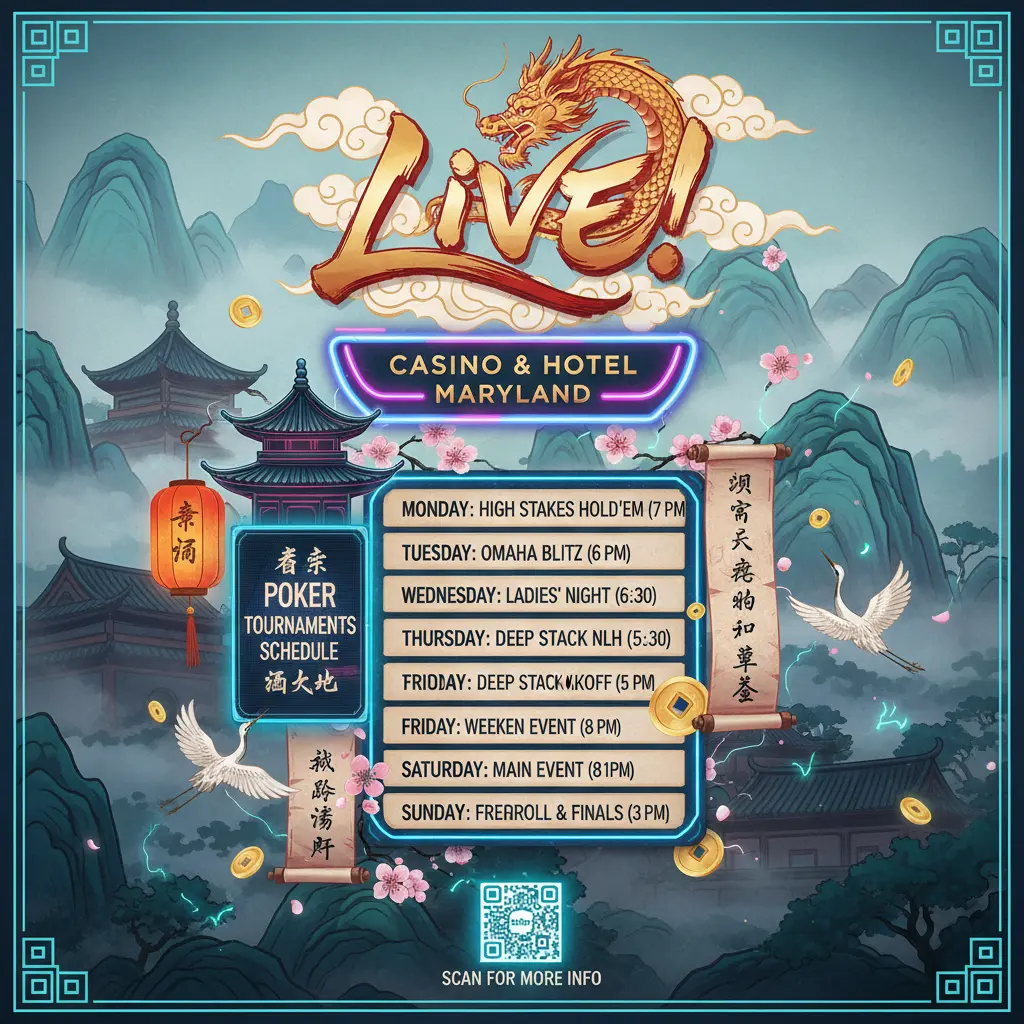 Live casino tournaments schedule - Maryland